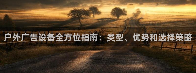 杏宇官方平台官网：户外广告设备全方位指南